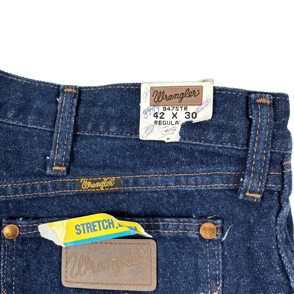 Wrangler Cowboy Cut Stretch Regular Fit Jeans Men's 42x30 Made in USA 947STR NWT
